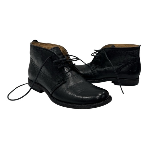 Frye Women’s Phillip Leather Chukka Boots Black size 6.5 B - Picture 9 of 15